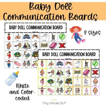 Preview of Baby Doll AAC Communication Board