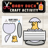 Baby Duck Craft Cut & Paste With Writing: Spring March Cra