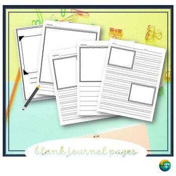 Preview of Journal Writing pages for Emerging Writers K-2 | Blank Draw and Write Pages