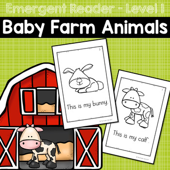 Preview of Baby Farm Animals Emergent Reader