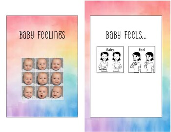Preview of Baby Feelings Flipbook with Sign Language