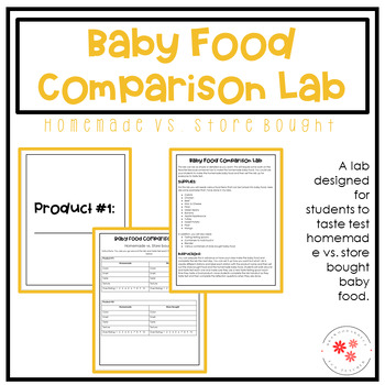 Preview of Baby Food Comparison Lab