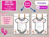 Baby Girl Shower/Sprinkle Game, Baby Predictions & Advice,