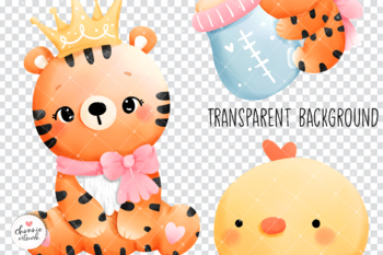 Cute Baby Tiger Sublimation Design