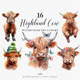 Baby Highland Cow PNG | Jumping Highland Cow In Hat Flower