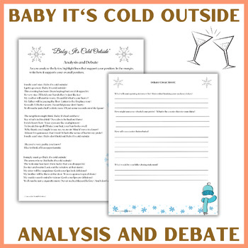 Preview of Baby It's Cold Outside Debate, argumentation, Christmas