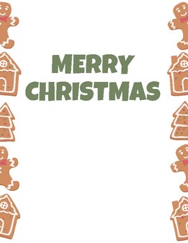 Preview of Merry Christmas Placecards Classroom Christmas Placecards Personalized Christmas