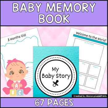 Baby Memory Book, Baby Scrapbook, Baby Journal