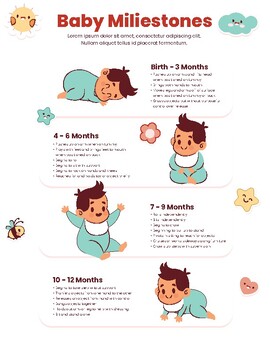 Preview of Baby Milestones - poster - What to expect in the first year - printable file