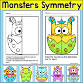 Baby Monsters Lines of Symmetry Drawing Activity -  Fun Ma