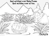 Baby Moses in the bulrushes craft- Bible Story craft and c
