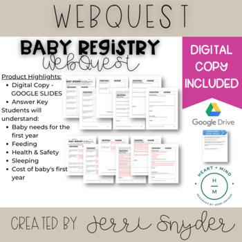 Preview of Baby Registry WebQuest | FACS, FCS, Child Development