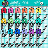 Baby Safety Pin Clipart: 19 Rainbow Open Sewing Pin Clip A