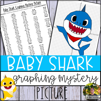 Preview of Baby Shark Graphing Mystery Picture