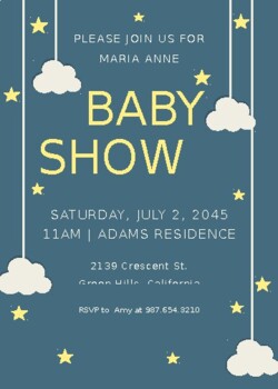 Preview of Baby Shower 5 by 7 Template