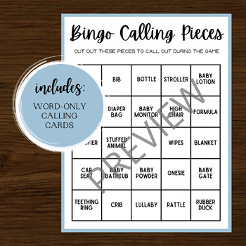 Baby Shower Bingo | 90 Cards | Baby Shower Games | Blue Winter Baby ...