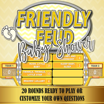 Preview of Baby Shower Family Feud Game - School Trivia Game