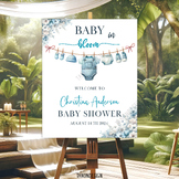 Baby Shower Welcome sign l Baby Boy Clothes l Baby Boy in 
