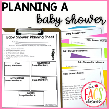 Preview of Plan and Host A Baby Shower in the Classroom | FCS | Child Development