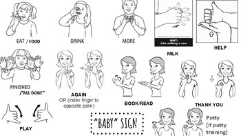 Preview of Baby Sign Language Parent SLP Handout for Speech Therapy Early Intervention ASL