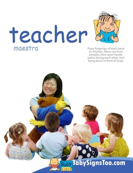 Preview of Baby Signs® Printable Poster: TEACHER