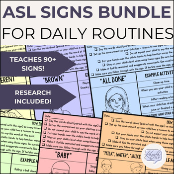 Preview of ASL Signs for Daily Routines BUNDLE