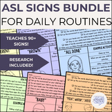 ASL Signs for Daily Routines BUNDLE