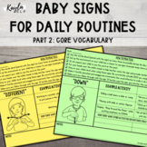 Baby Signs for Daily Routines Part 2: Core Vocabulary