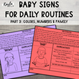 Baby Signs for Daily Routines Part 3: Colors, Numbers, Family