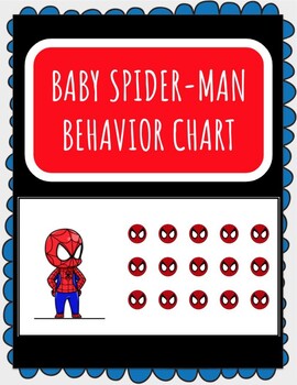 Preview of Baby Spider-Man Behavior Sticker Chart PBIS Positive Reinforcement