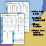 Baby & Toddler Daily Log for Daycare, childcare and Presch