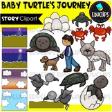 Baby Turtle's Journey - Short Story Clip Art Set {Educlips
