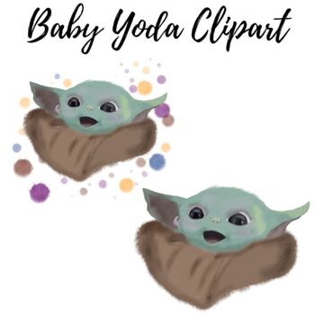 Baby Yoda Art Clipart || The mandalarian clipart || Mrs C's Digital Art