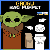 Baby Yoda Brown Paper Bag Puppet Craft | Grogu Coloring Ac