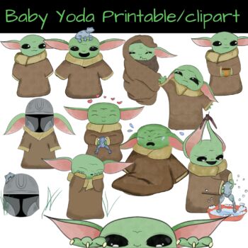 Preview of Baby Yoda Clipart