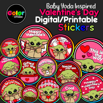 baby yoda inspired valentine s day digital stickers cards color nation