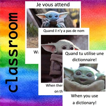Preview of Baby Yoda Memes in French and English!