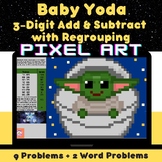 3-Digit Addition & Subtraction | Baby Yoda Star Wars Inspi