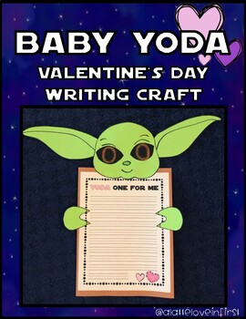 Valentine's Day Baby Yoda - Frosting and Glue- Easy crafts, games
