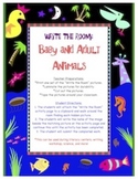 Baby and Adult Animals - Write the Room Activity
