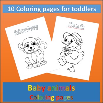 Preview of Baby animals Coloring pages