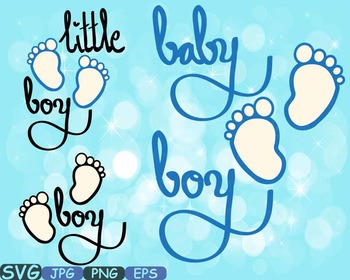 Download Baby Boy Svg Baby Feet Little Boy Wordart Iron On Shirt Baby Gift Clipart 445s