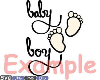 Download Baby boy SVG Baby Feet Little boy wordart iron on shirt baby gift Clipart 445s