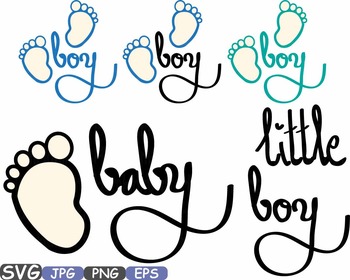 Download Baby Boy Svg Baby Feet Little Boy Wordart Iron On Shirt Baby Gift Clipart 445s