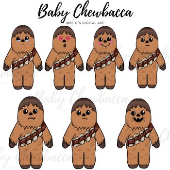 Preview of Baby chewbacca clipart || Chewbacca clipart || Starwars clipart ||