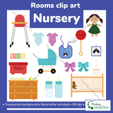 Baby nursery clip art (rooms clip art)