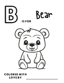 Baby's First ABC Book - Baby Shower Coloring Sheets