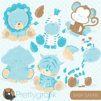 Baby Safari Animals Clipart Worksheets Teaching Resources Tpt