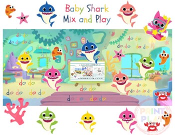 Preview of Baby shark, kids songs, preschool, games, printables, nursery rhymes, music