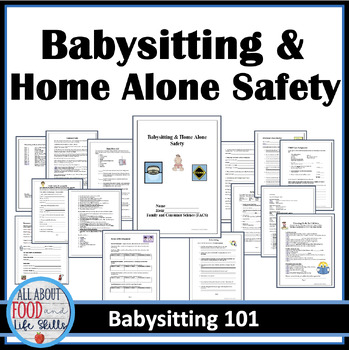 Preview of Babysitting and Home Alone Safety Lessons - Editable - FACS - FCS - Life Skills
